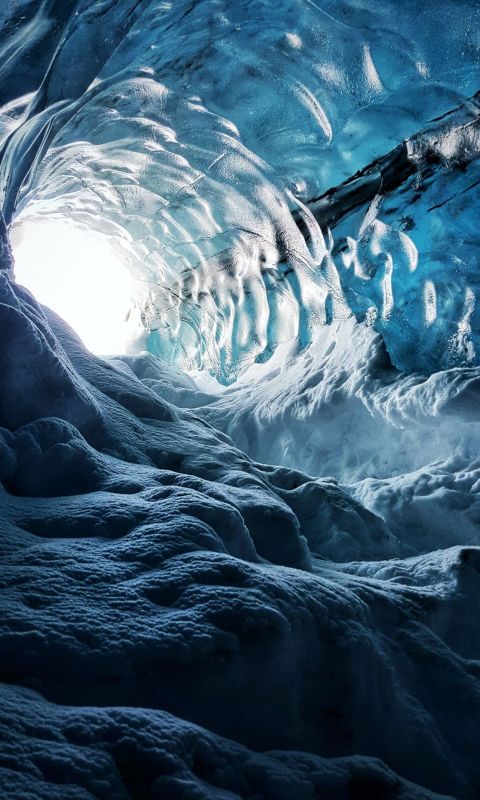 icy cave wallpaper