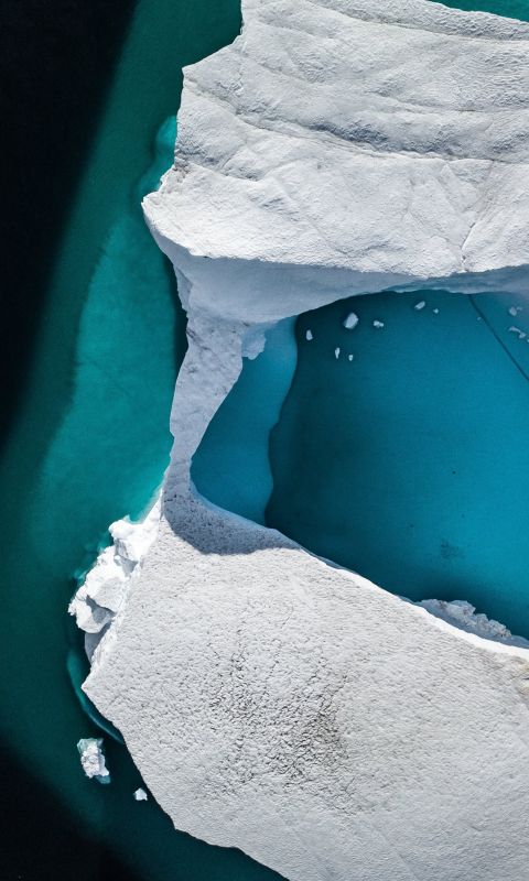 Arctic iceberg from above wallpaper