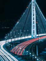 San Francisco bridge during night time wallpaper