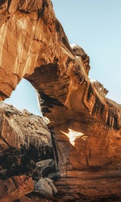 brown rock formation wallpaper