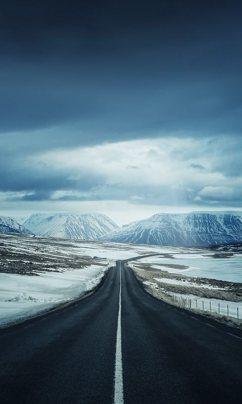 Iceland endless road