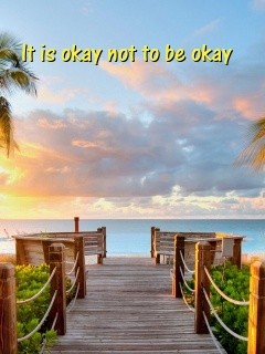 It is okay not to be okay Text Wallpaper
