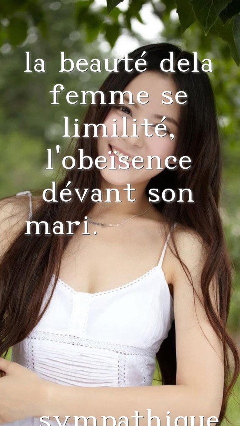 la beauté dela femme se limilité, l'obeïsence dévant son mari.                                              sympathique Text Wallpaper