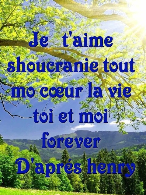 Je  t'aime shoucranie tout mo cœur la vie toi et moi forever  D'aprés henry  Text Wallpaper