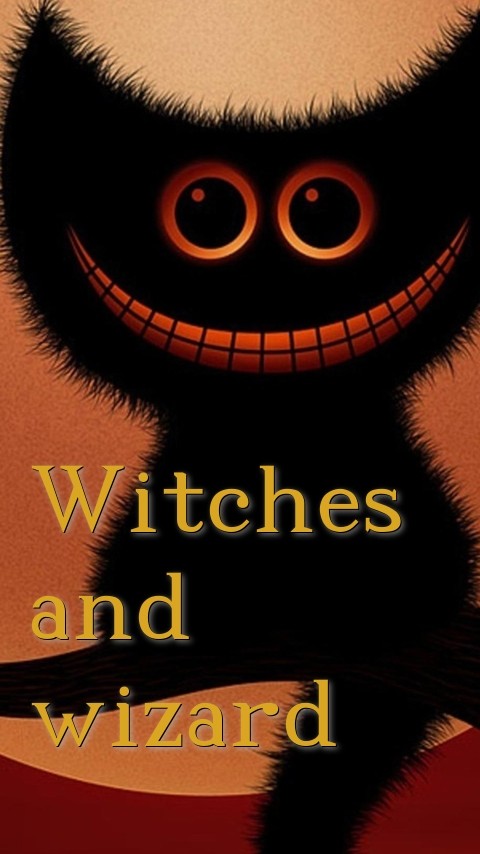 Witches and wizard Text Wallpaper