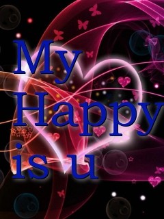 My Happy is u Text Wallpaper