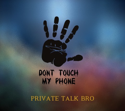 PRIVATE TALK BRO Text Wallpaper