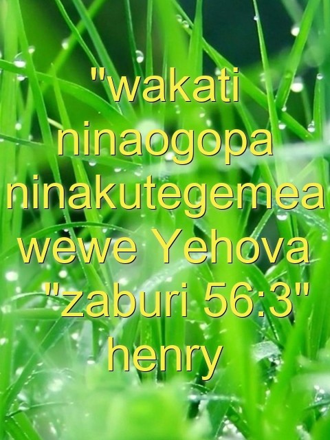 "wakati ninaogopa ninakutegemea wewe Yehova  "zaburi 56:3" henry Text Wallpaper