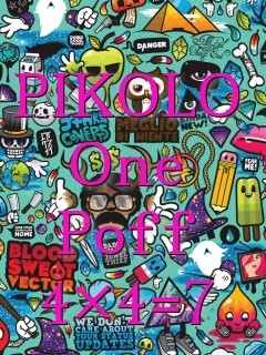 PIKOLO One Poff 4×4=7 Text Wallpaper
