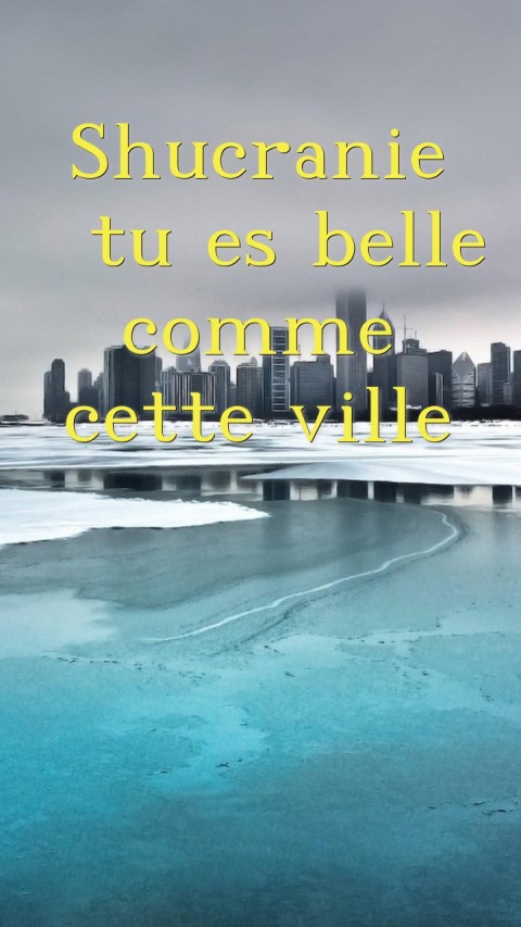 Shucranie  tu es belle comme cette ville Text Wallpaper