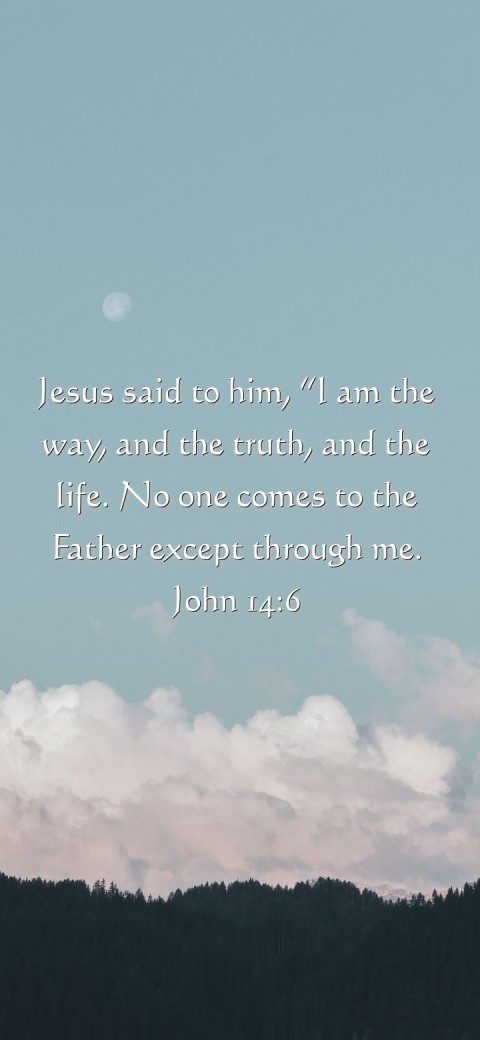 





Jesus said to him, “I am the way, and the truth, and the life. No one comes to the Father except through me.
John 14:6 Text Wallpaper