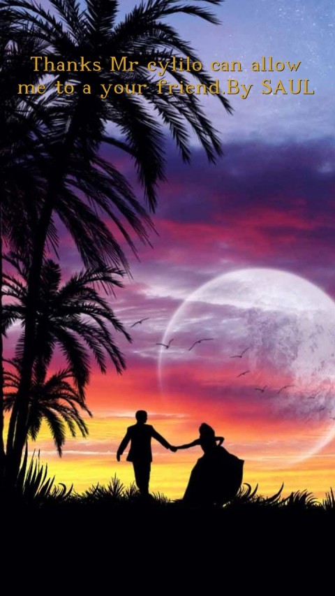 Thanks Mr cylilo can allow me to a your friend.By SAUL  Text Wallpaper