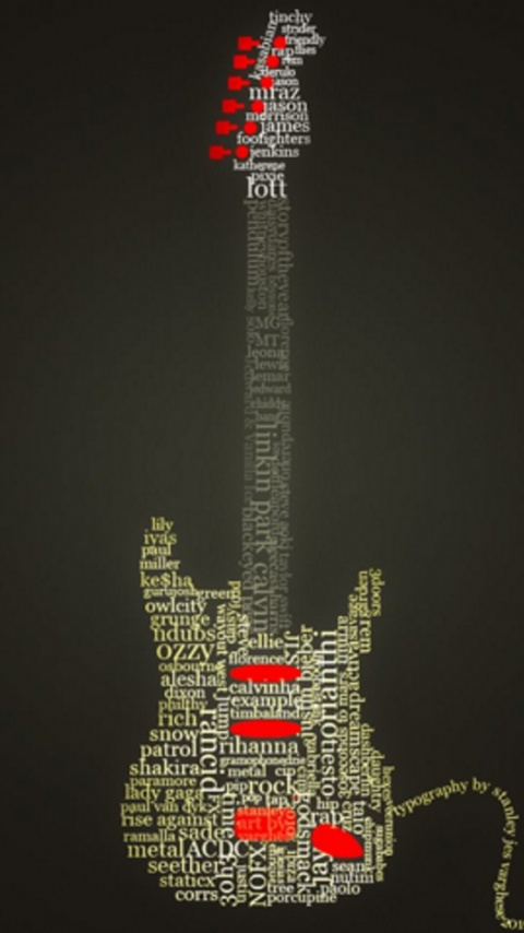 Guitar Text Wallpaper for Lenovo A399